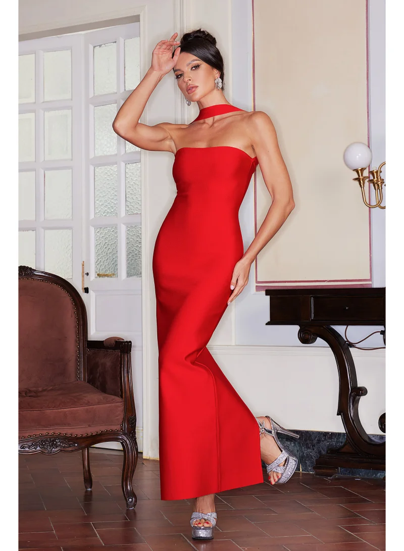 Bella Barnett  Rosee Sleeveless Bandage Midi Dress for Women | Best Price UAE